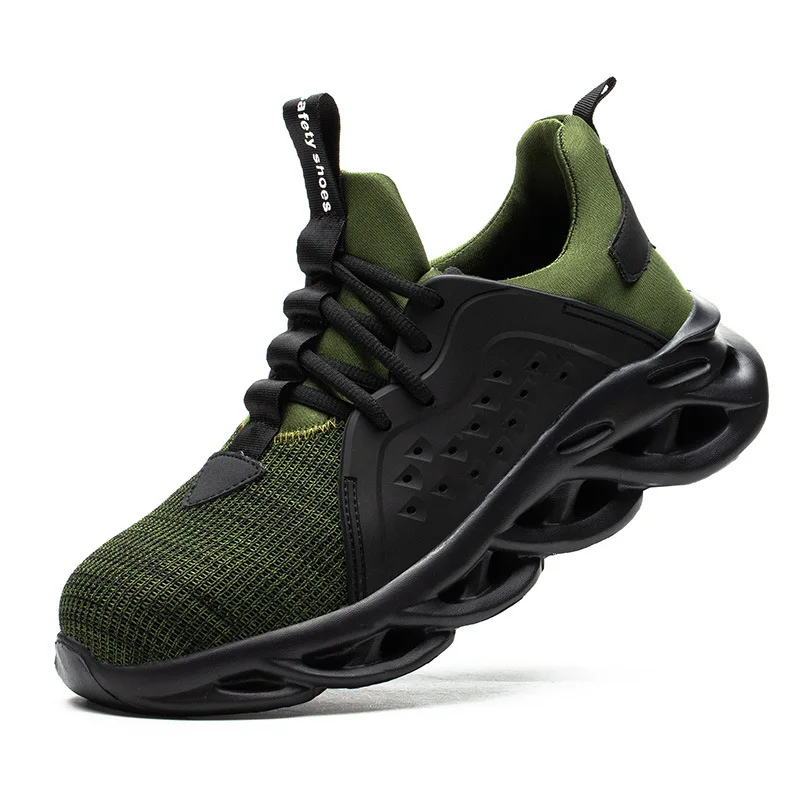 sefty shoes man work Industrial Protective Fashion Breathable Work Boot Casual Trainers Steel Toe Safety Shoes