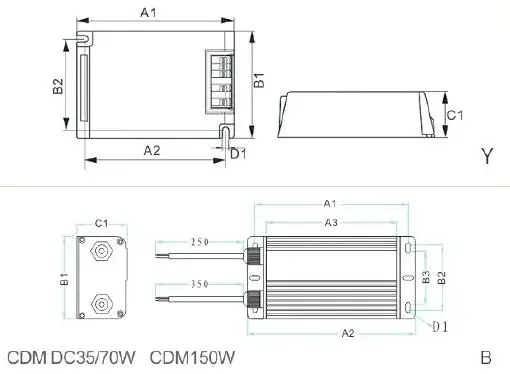 35W Metal Halide Lamp Electronic Ballast  220V/35W Metal halide lamp (CDM) electronic ballast