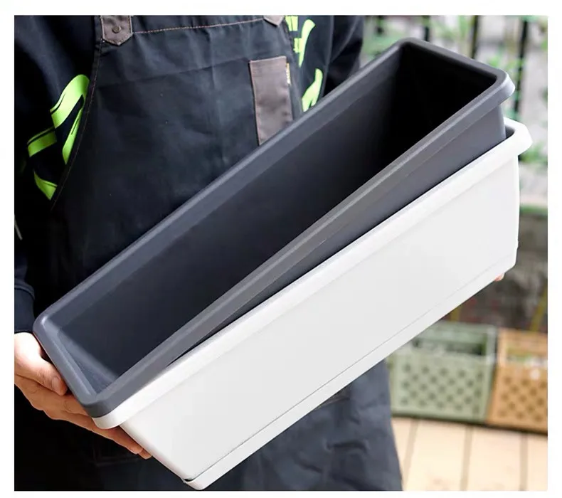 Balcony Garden Decorative Plant Flowerpot Plastic Flower Pots High Capacity Grow Vegetables Flowers For Outside Garden