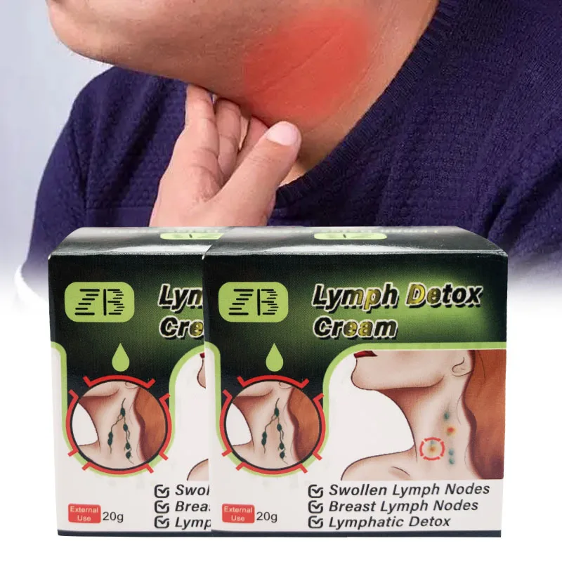 ZB Lymph Detox Neck Breast Armpit Lymph Lumps Anti Swelling Herbal Ointment Armpit Lymph Nodes Medicated Cream 20G