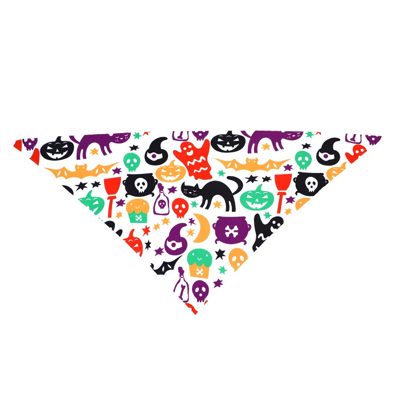 Hot Sale Dog Pumpkin Bandana Holiday Accessories Soft Material Cosplay Pet Triangle Scarf