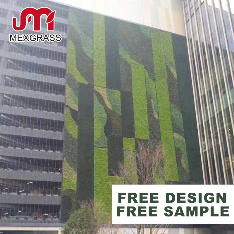 
Polymer uv protection plastic vertical greenery plant panel artificial leaves for fence hedge diy grass wall 