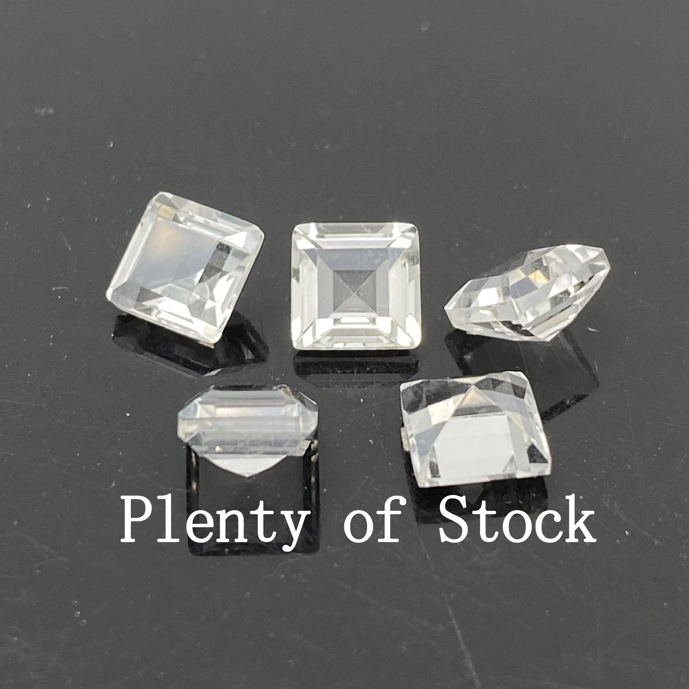 Square 2.0mm ~ 10.0mm High Quality Faceted Crystal Quartz Gemstones Natural Clear Quartz For Jewelry Making Natural White Quartz