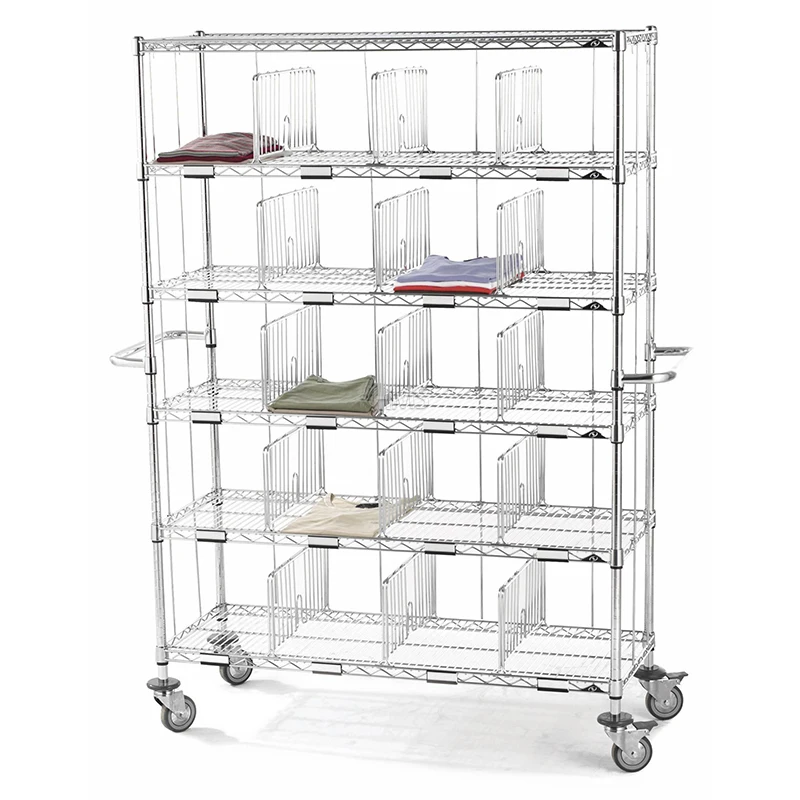 Home Decoration Epoxy Closet Wire Shelving Rolling Rack for Clothes
