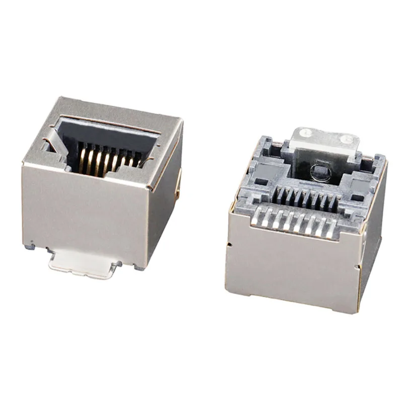 
SMT connector PCB Jack TH Type rj45 8P8C 180degree TAB UP Shielded/Thru Hole Ind Temp rj45 modular jack 
