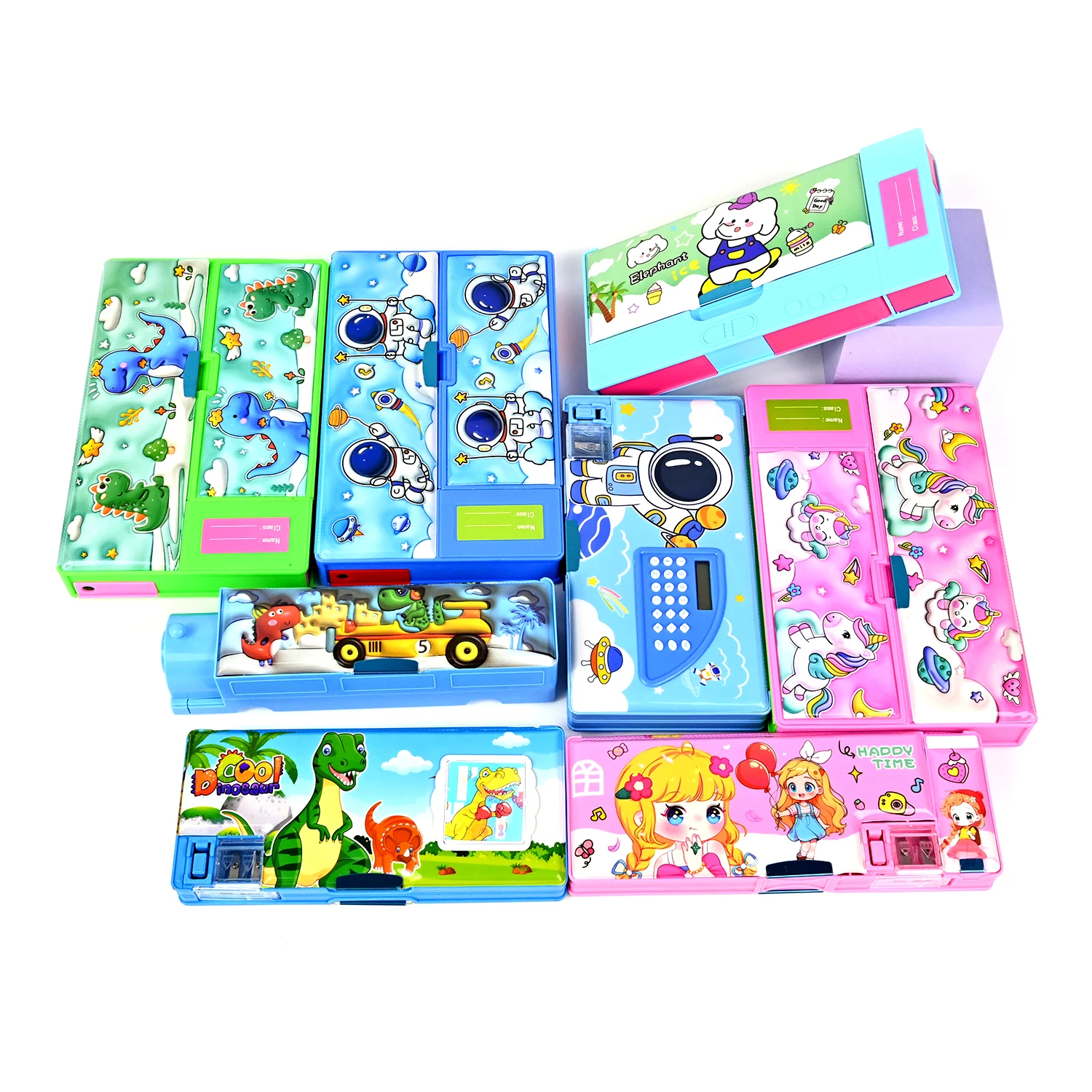 Creative Gifts Online Big Size Multipurpose Magnetic Pencil Box for School Going Kids - Kids Birthday Gift