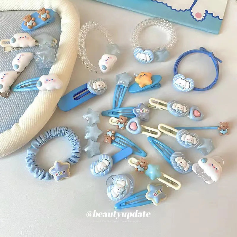 Youth ~ Blue Color Cute Clouds Barrettes Korean Style Good-looking Fresh Hair Band Sweet Accessories