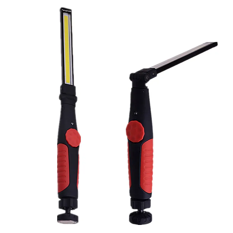 Портативный ручной рабочий светильник с магнитным основанием, регулируемый Рабочий светильник с COB матрицей, USB-зарядка, беспроводной складной светодиодный рабочий светильник для осмотра автомобиля