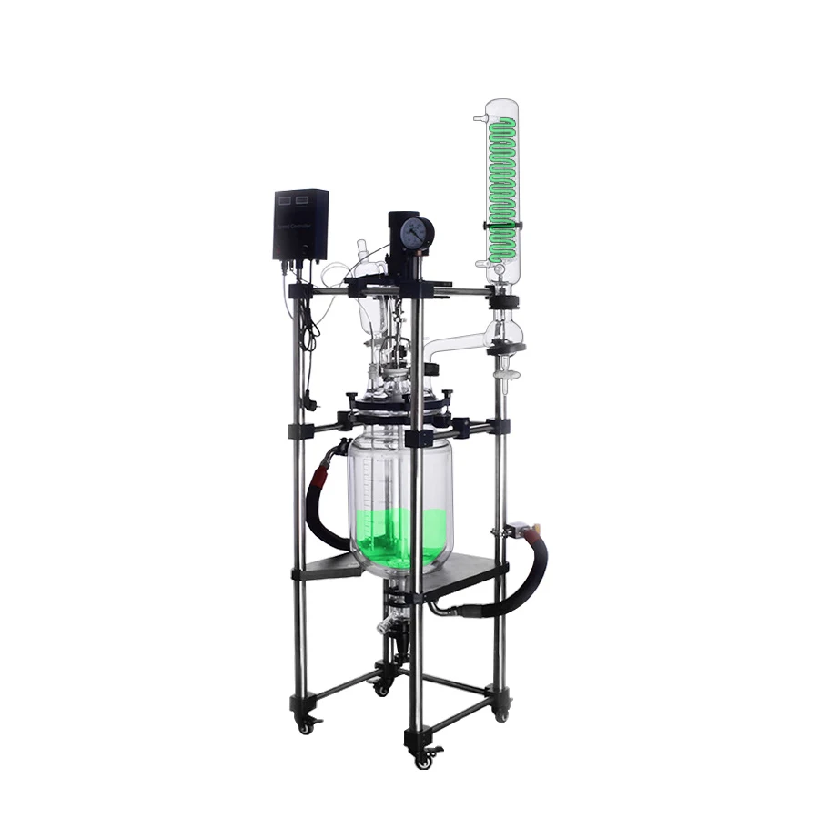 Hot Selling Electric Vacuum Glass Reactor Steam Jacketed Reactor
