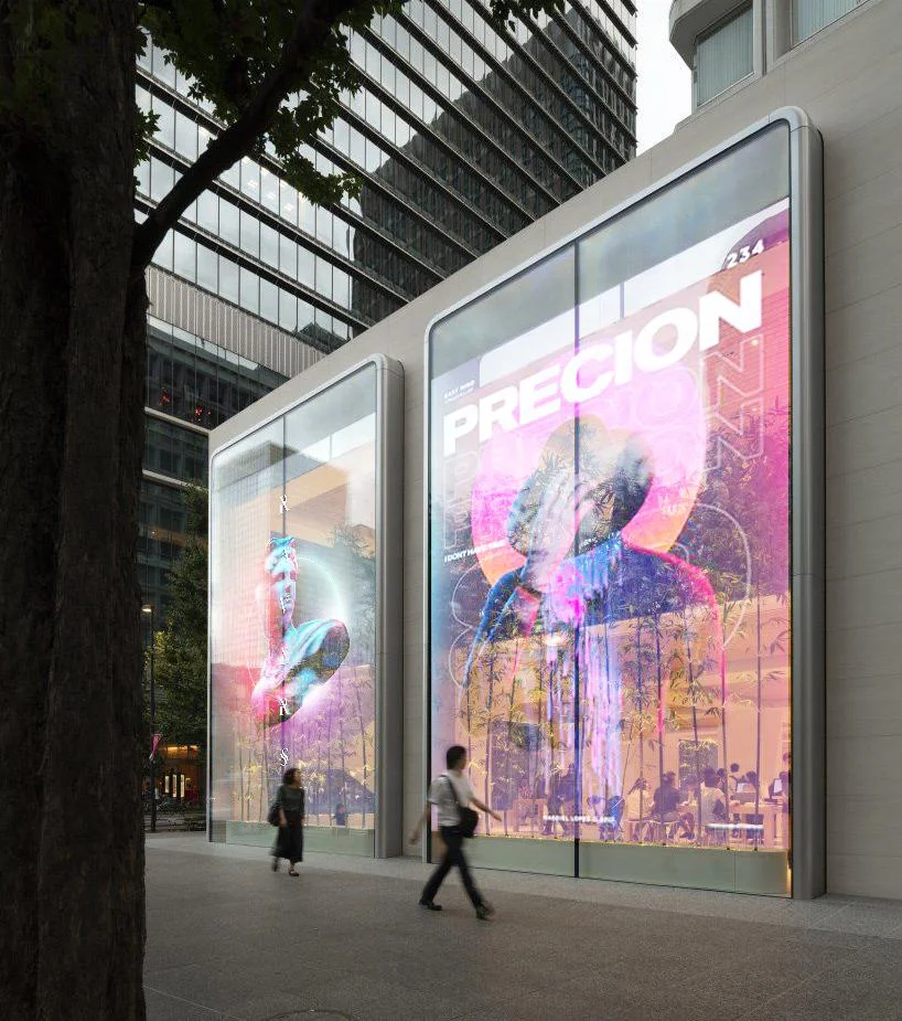 LED holographic transparent high-definition display with strong stability Transparent film screen for office building glass