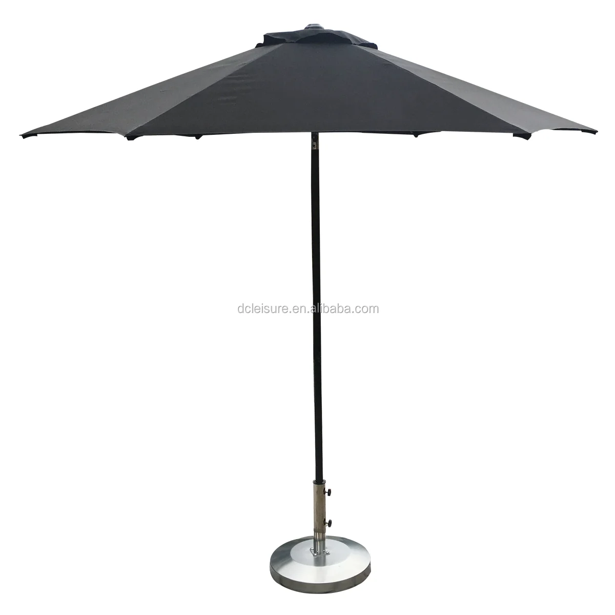 Aluminum Adjustable Solar Sun Shade Custom Cafe Center Pole Parasol Umbrella With Logo