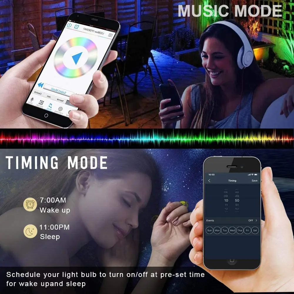 Прямая поставка, Светодиодная лента цвета мечты, светодиодные ленты с управлением через приложение, многоцветные светодиодные ленты, водонепроницаемые светодиодные ленты RGB