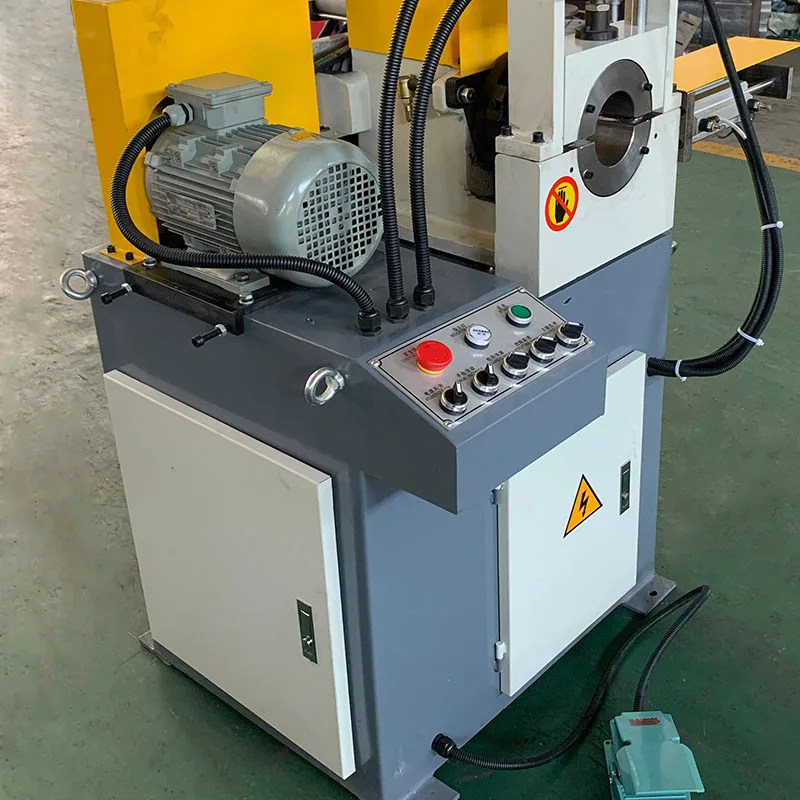 Automatic double head chamfering machine Round pipe and round bar beveling machine