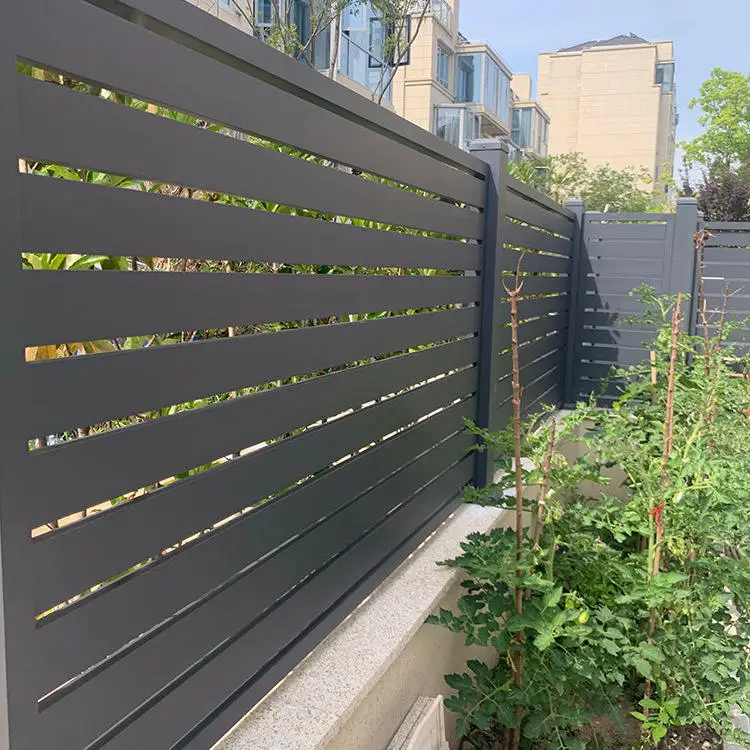 Aluminum Fence Slats Black Aluminium Fence And Trellis Gate Slats Horizontal Metal Fence Panel