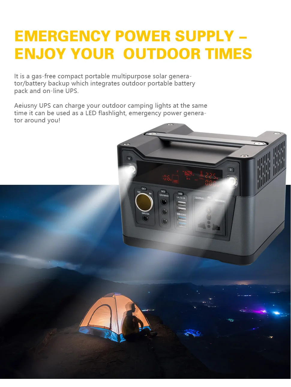 
Complete set 230v solar system300w off grid solar power system home 280wh portable solar power station 