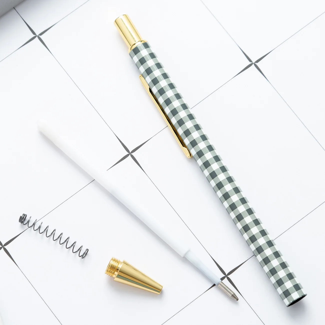 Custom Pen Metal Click Ball Pen With Custom Full Color Heat Transfer Printing