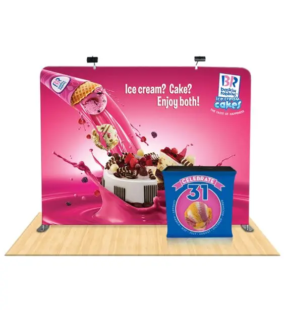 HeBang Tube Tension Fabric System of 10ft straight wall series