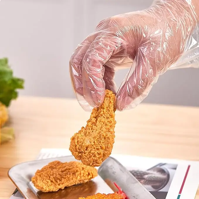 Disposable Plastic Gloves Disposable Pe Plastic Gloves Transparent Ldpe Poly Food Polyethylene Clear Bag OEM Customized Logo
