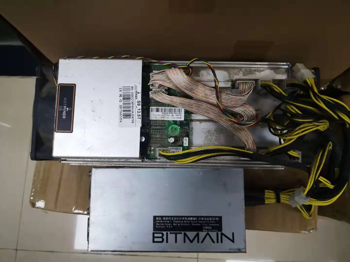 
cheap miner s9 13.5t 14t 14.5t antminer bitmain antminer s9 used with psu btc machine 