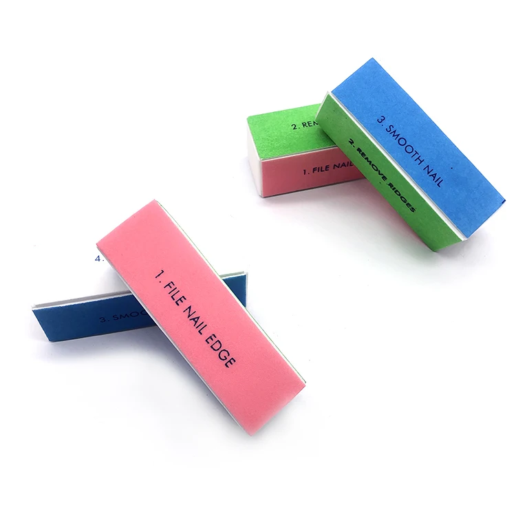  free sample 4 way colourful Prepackaged polish shine nail buffer Hand Care sanding polishing file