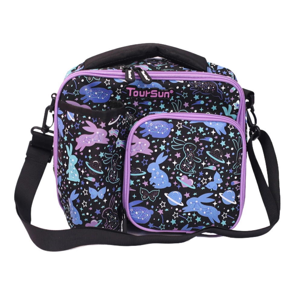 Toursun Custom Design Thermal Insulated Cooler Lunch Bag with Strap  Student Picnic Lunch Bag for Kids