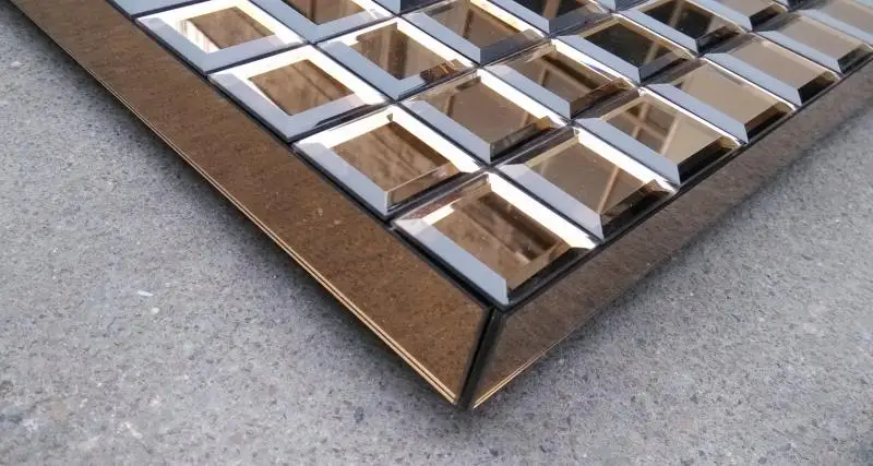 lot convex block mosaic tile glass pieces silver mirror KTV mirror