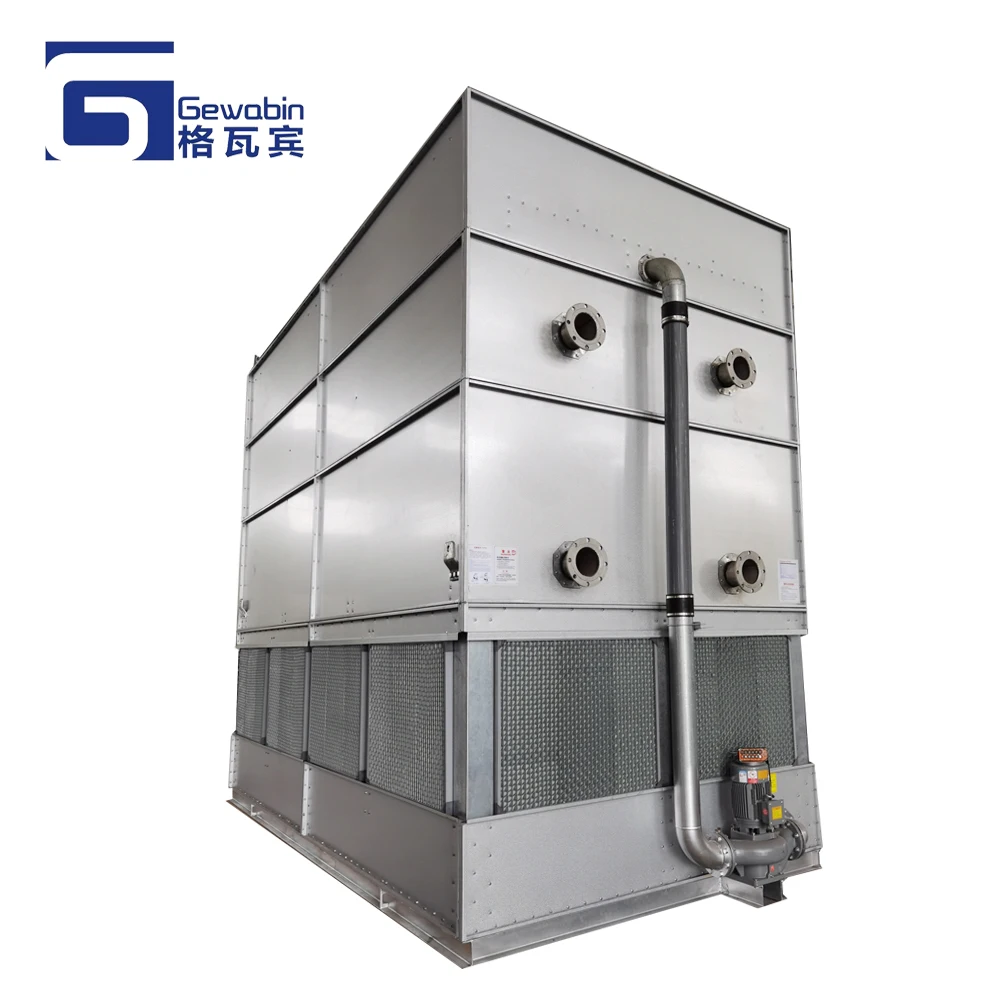 
china imeco cooling tower fluid circulates evaporative inside the coil condenser 