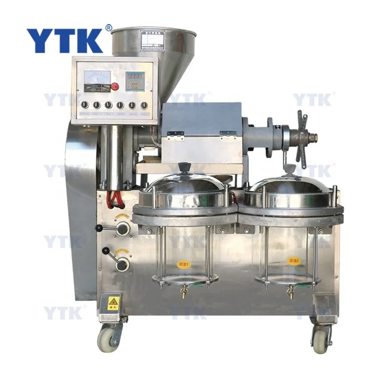 YTK-13 Commercial Large Capacity Seed Oil Pressers Press Machine Cold Press Coconut Extraction Machine With Double Vacuum Filter