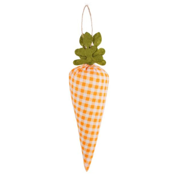 Hot Sell Kids Gifts Cute Easter Carrot Ornaments Party Decoration Gingham Carrot Toys Carrot Banners For Home Wall Table Decor