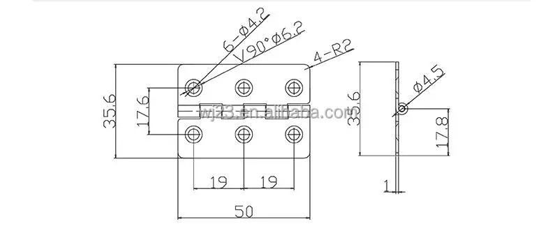 Stainless steel 270 degree hinge metal narrow hinge for door cabinet