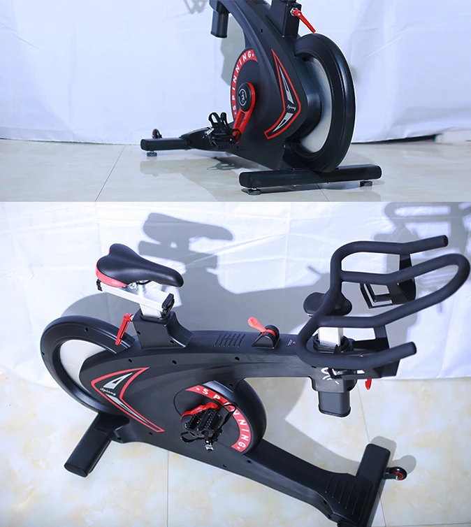 High end indoor commercial gym fitness exercise cycling spinning bicycle super magnetic resistance bike with aluminum flywheel