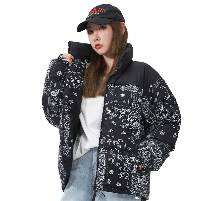 mens Custom warm mens winter  loose korea goose 90% down coat puffer jackets extra long sleeve women