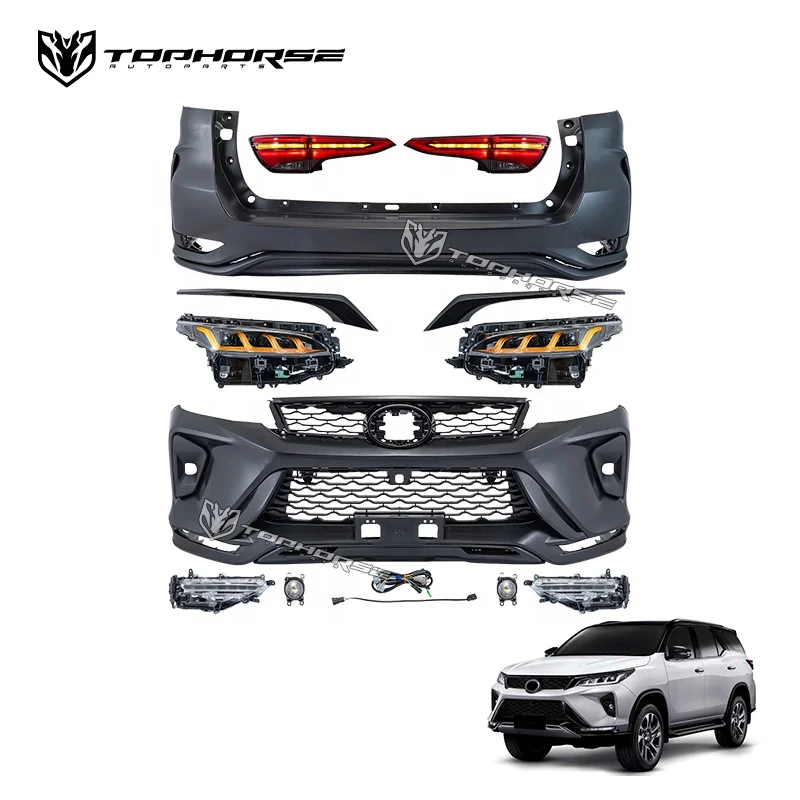 16-21 upgrade body kit for fortuner legender facelift bumper head lights taillights fortuner legender exterior
