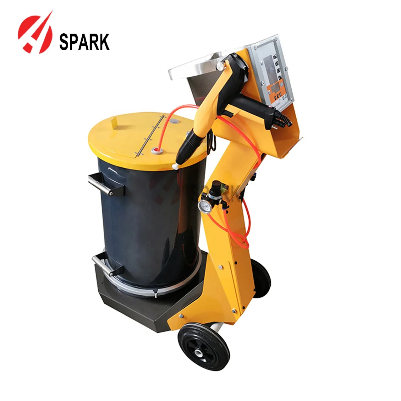 Powder Coating manual electrostatic gun and reciprocator automatic powder gun  super Chrome black Powder coating