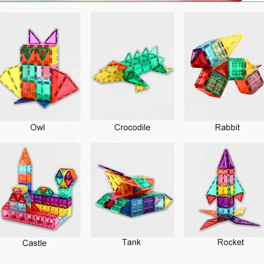 Gifts Magnetic Building Blocks Educational Toys Magnetic Tile Blocks for Sale 60 Pcs Slot Car Race Track Sets Color Box Packing