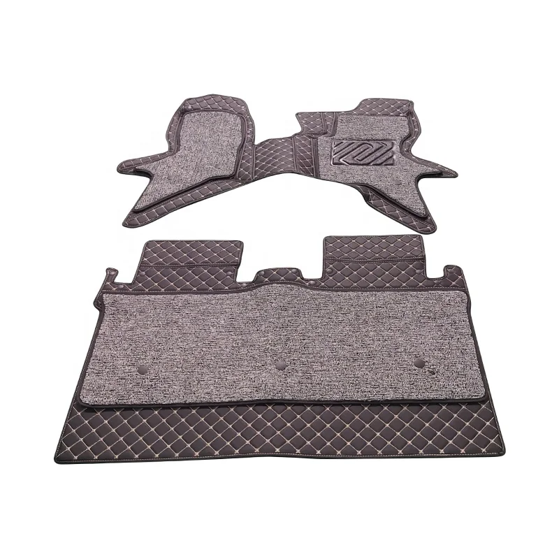Factory direct sale customized Double-layer 7D leather car floor mats  for suzuki every wagonr alto swift