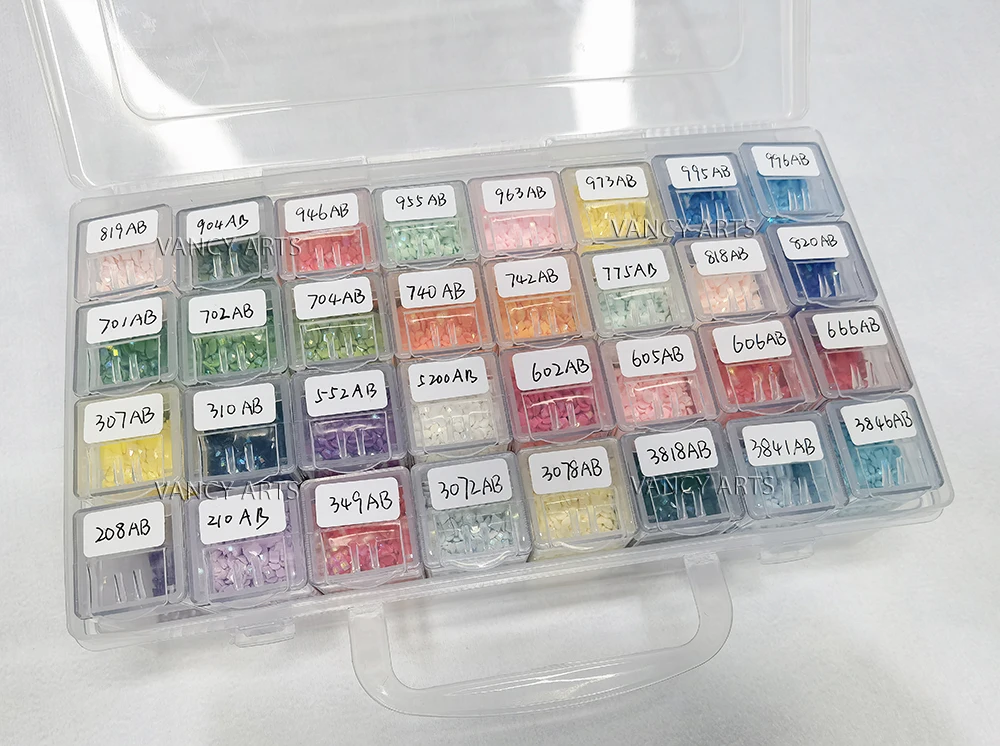 Wholesale High End RESIN Square Diamond Painting AB Drills DMC 5D Diamond Painting Resin Material AB Beads No Holes on Bottom