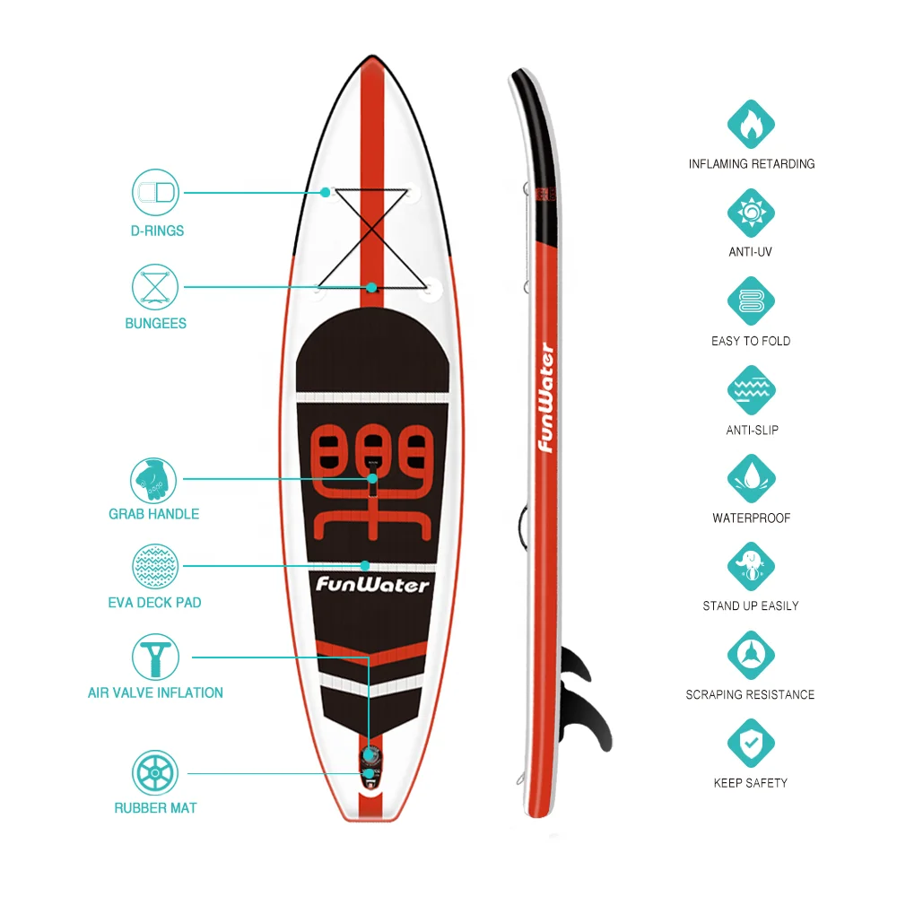 
FUNWATER Drop Shipping sup inflatable paddle board paddelboard surfboard accessories paddleboard surfboard 