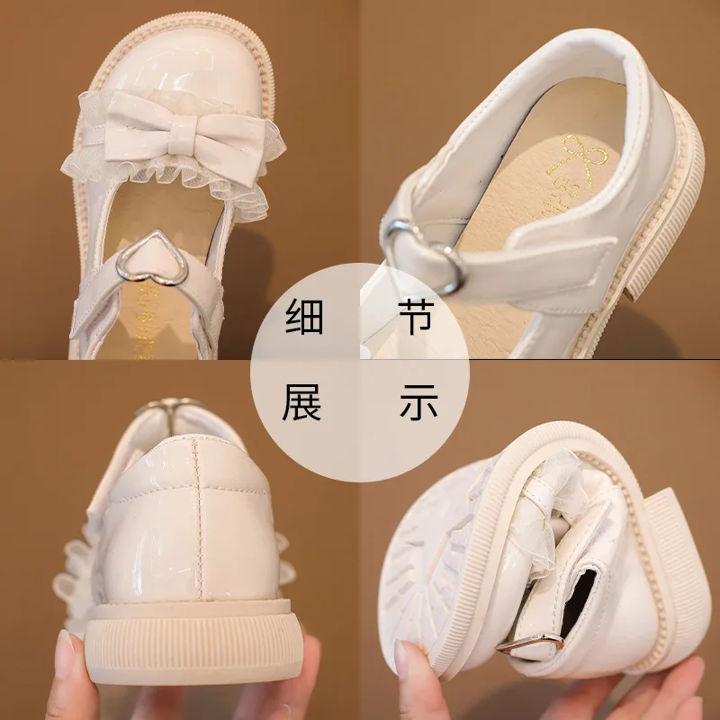  2021 Bowknot Campus Shoes For Girls Wholesale Custom Leather Kids Girl Soft Comfortable Princess Performing
