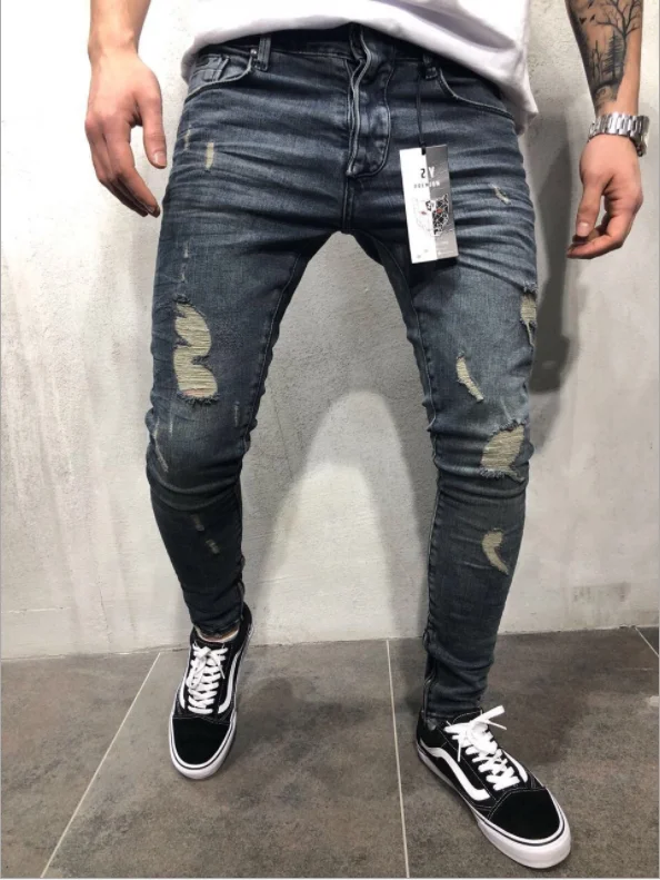 Wholesale 2022 Fashion Cheap Joggers Trousers Pantalon Black Pants Men Denim Jeans