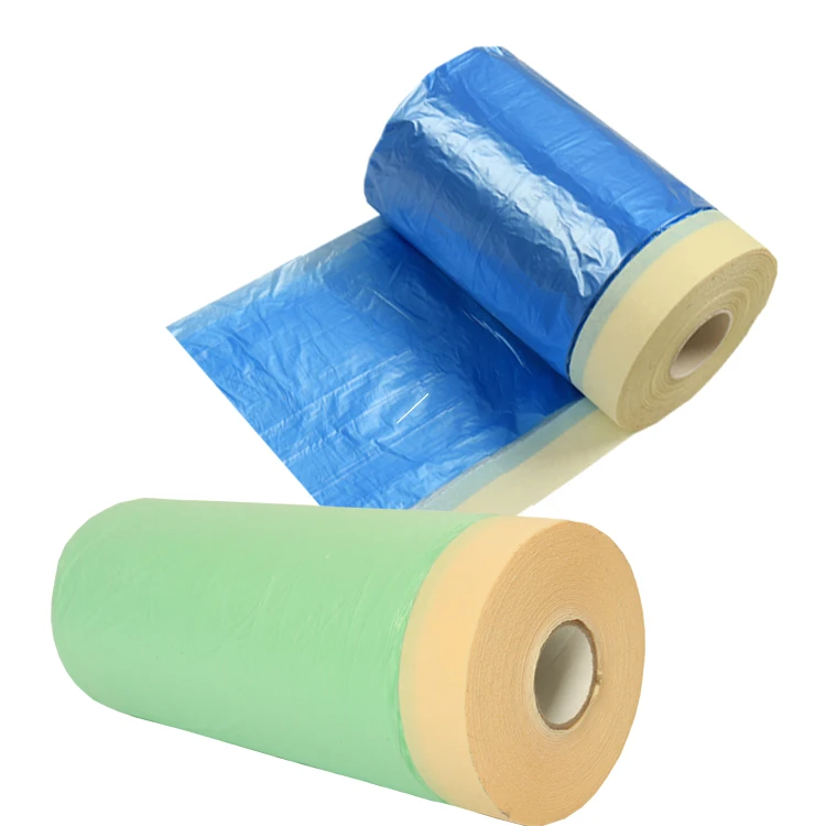 Hot Selling OEM/ODM Covering Protection Plastic Protective Paint Cover Tape Pre Taped Pe Car Painting Masking Film