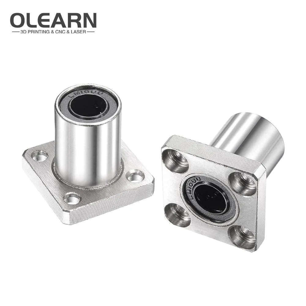 LMK8UU Linear Ball Bearings 8mm Bore 15mm OD 24mm Length Square Flange Nickel Plated for CNC Machine 3D Printers