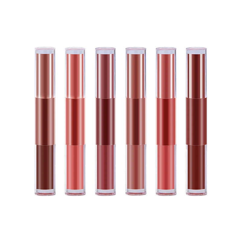 Lip Gloss Matte Velvet Lipstick Double-sided Matte Liquid Long-lasting Wear Non-stick Cup Not Fade Waterproof OEM Stick Chemical