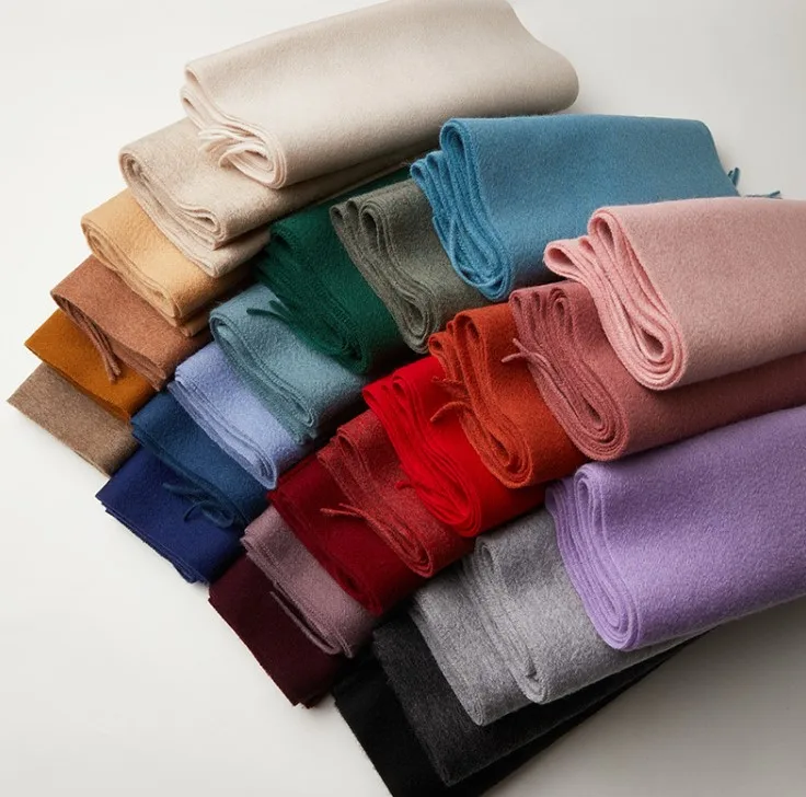 custom logo winter tiny merino men 100% wool scarf for women sublimation pure cashmere wool scarf shawl