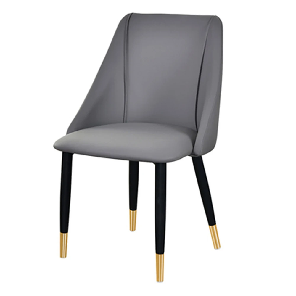 New Design Hot Sale Dining Room Furniture Comfortable Leather Heavy Dining Light Luxury Nordic Modern Metal Chairs