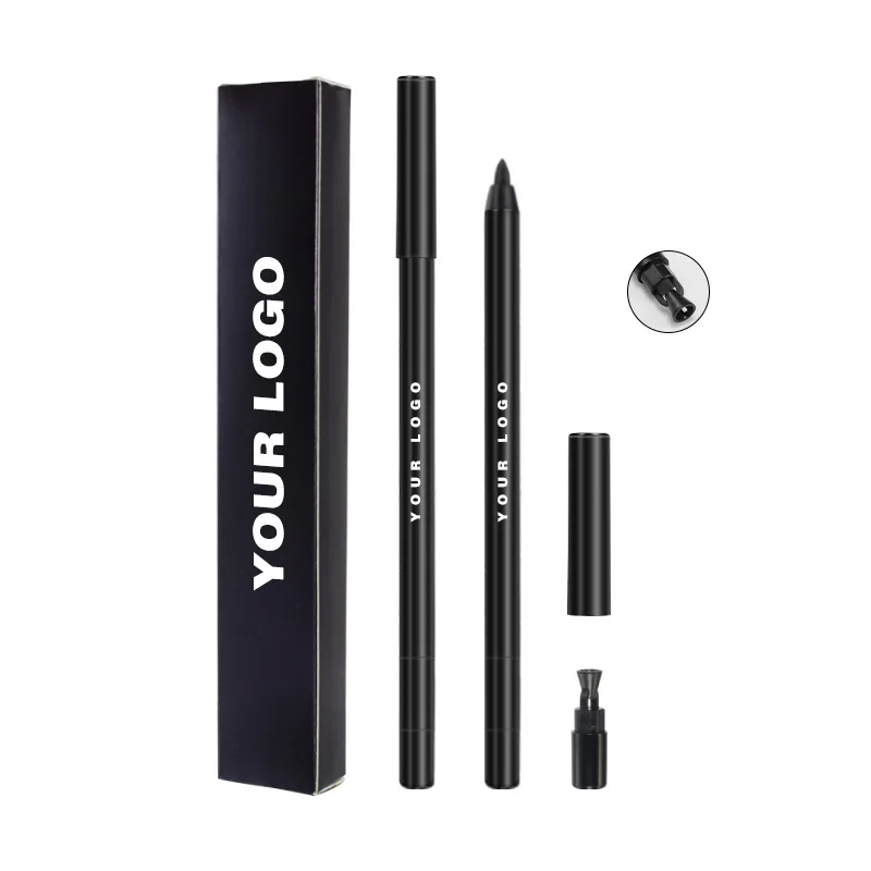 brown black eyeliner eyebrow pencil with sharpener brow pencil eye liner easy to draw cream makeup eyeliner pencil