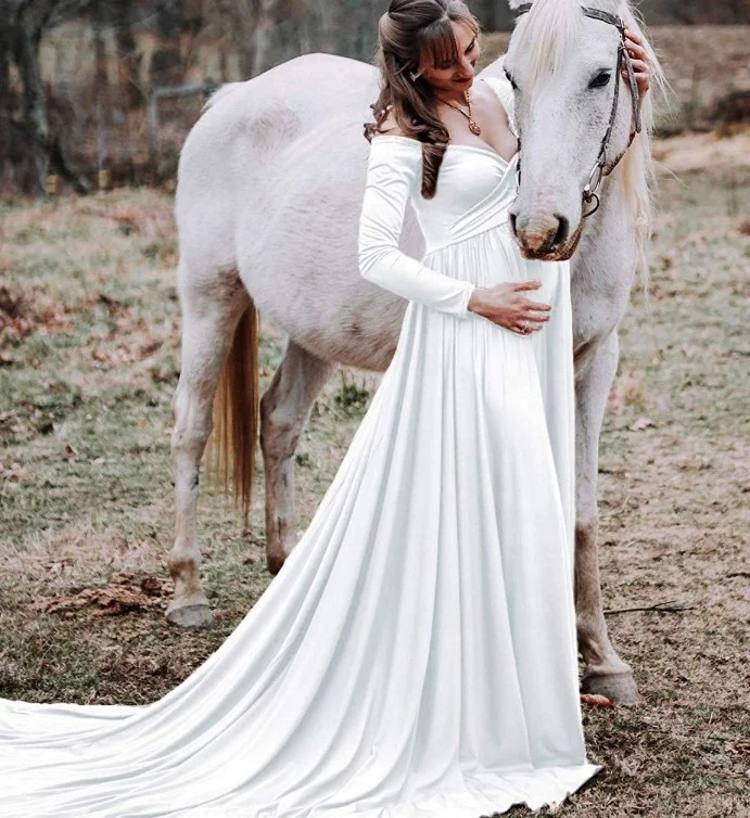 
New arrival Hot sale Maternity Clothing Gown Dresses For Photography Sexy Pregnancy Pregnant Maternity Photo Shoot Dresses Props 