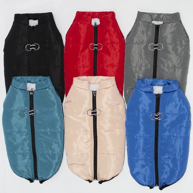 Waterproof Jacket Small Big Dogs Soft Reflective Winter Warm Fleece  pet jackets with harnass