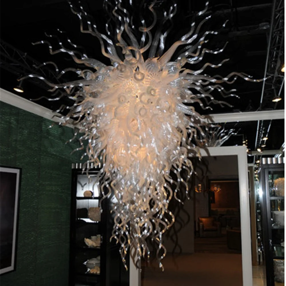 Indoor Lighting Clear Art Christmas Decoration Blown Glass LED Ceiling Lights