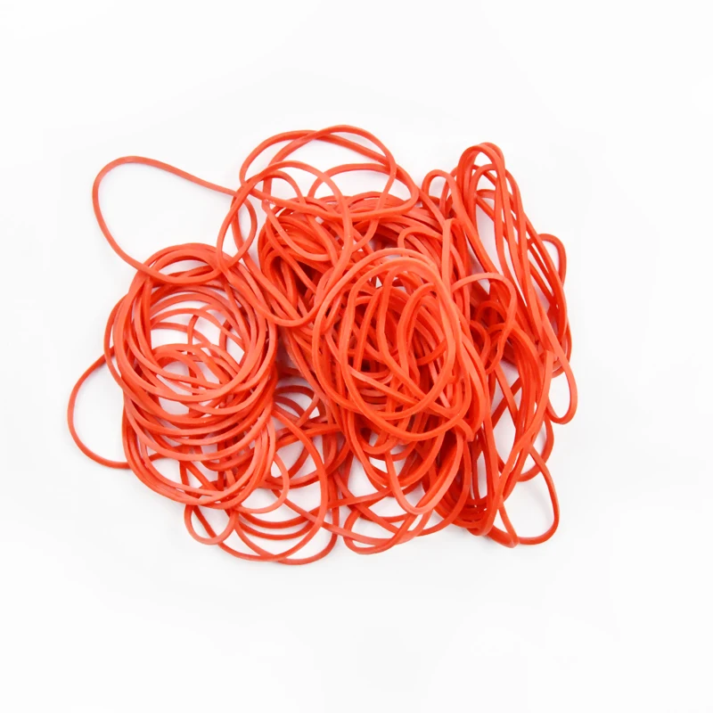 Professional custom high elasticity superior quality small red Approx 5,000 rings for any purposes rubber bands